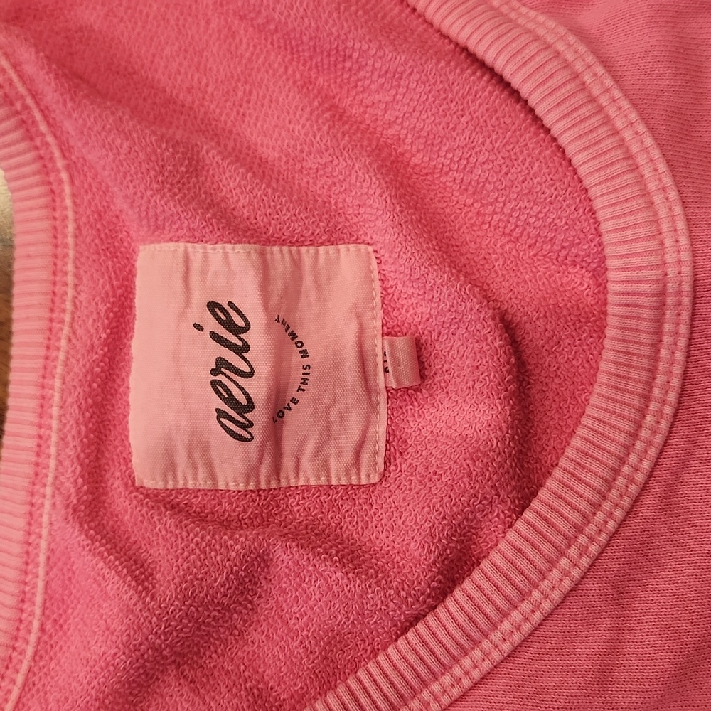Aerie cozy pink oversized sweatshirt